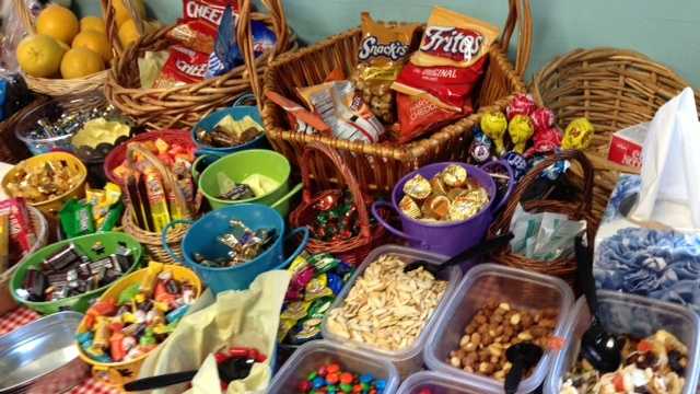 This smorgasbord of snacks was found on the set of  “The Biggest Loser” ranch in Calabasas -- but it was just for crew members. 