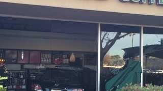 Eight people were injured when a vehicle crashed into a Starbucks in Folsom Tuesday afternoon, Folsom police said.