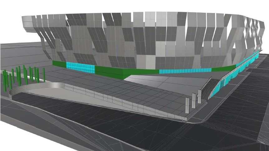 Arena developers released this drawing of the project for a recent city planning commission meeting.