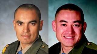 California Highway Patrol Officers Juan Gonzalez, at left, and Brian Law (courtesy police).