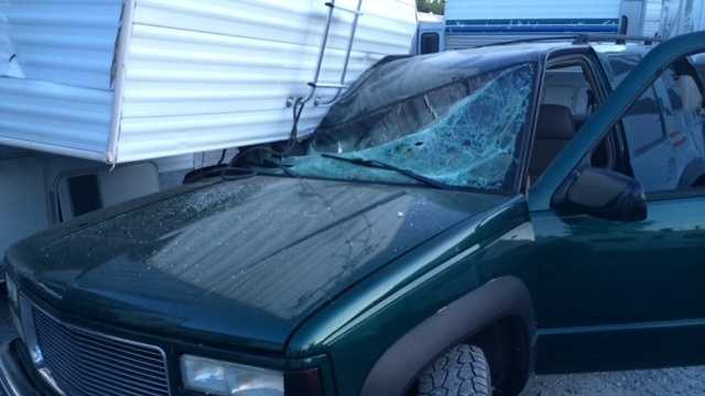 The chase finally ended in an RV park in Colfax. The driver smashed into several trailers, causing significant damage.