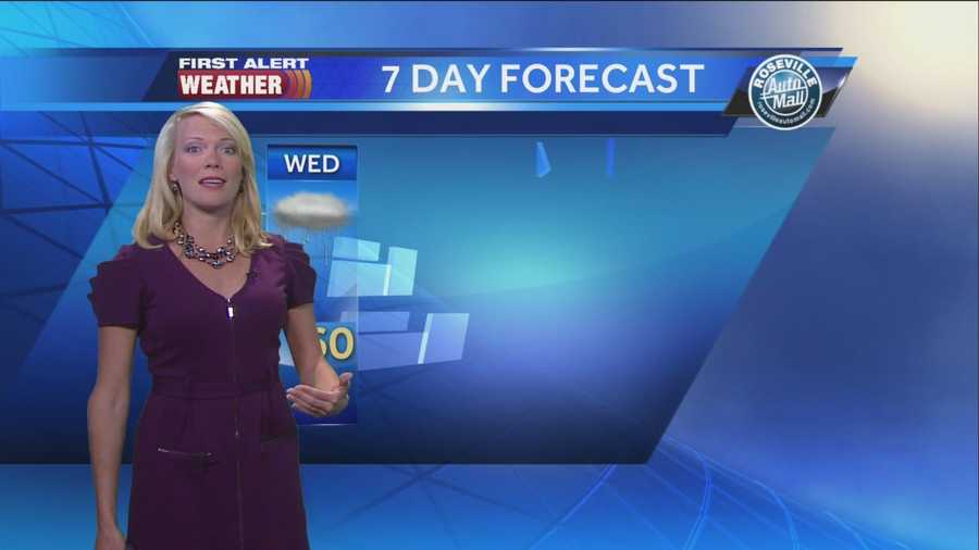 Tamara Berg times out the rain and snow as a storm system moves into Northern California.