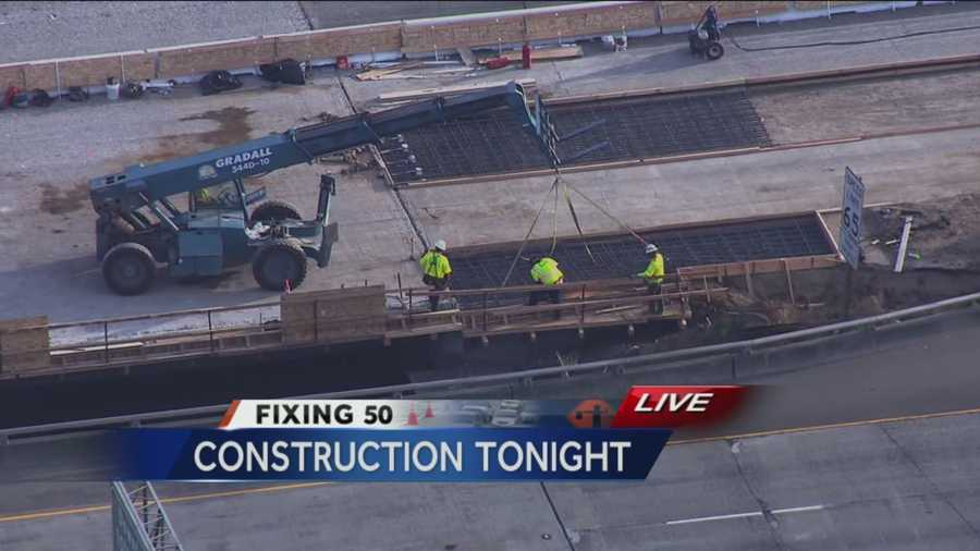 Officials said construction is on schedule after the first day of the Fix 50 project.