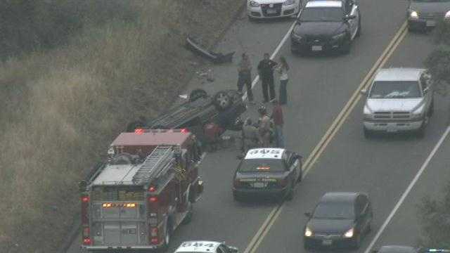 Vehicle rolls over in head-on crash in Lincoln