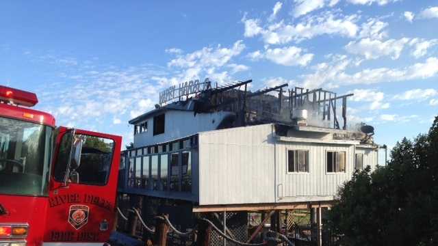 Fire crews battle 4-alarm fire at shuttered bar