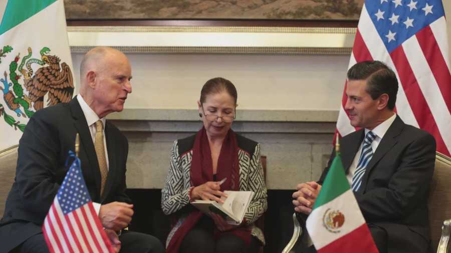 Gov. Jerry Brown traveled to Mexico to discuss an array of topics, including immigration. 