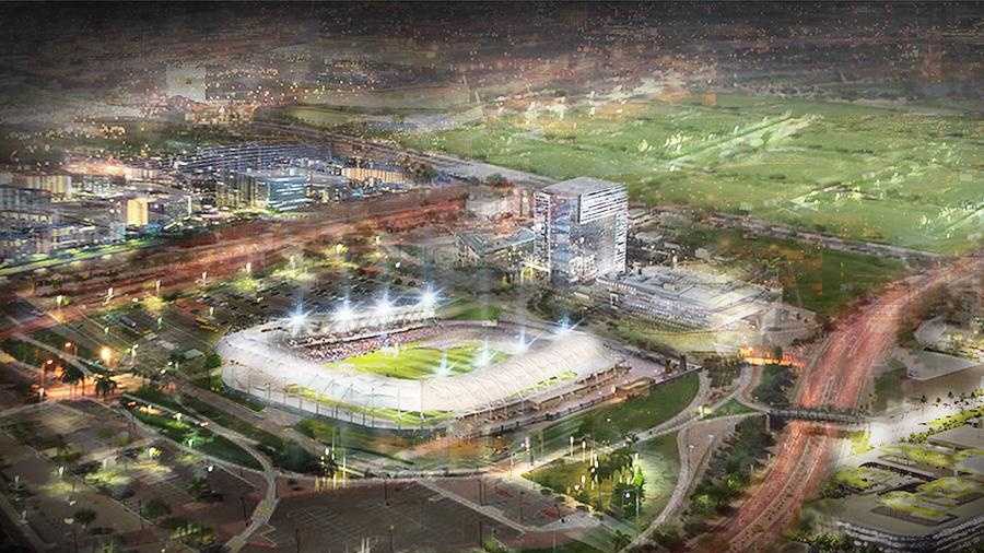 This rendering, which was commissioned by Elk Grove Mayor Gary Davis, shows what a soccer stadium in Elk Grove might look like. (Aug. 7, 2014)