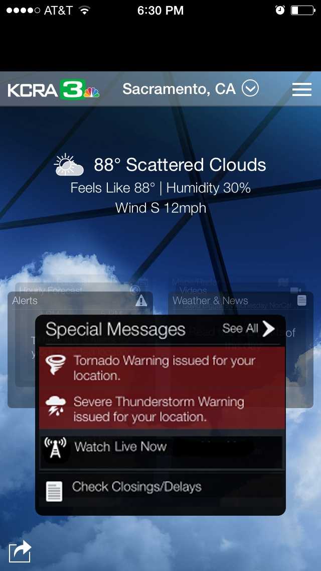 Tour The KCRA 3 First Alert Weather App