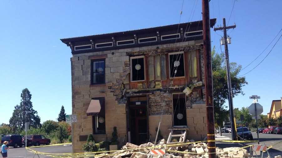 Earthquake damage at the Vintner's Collective in Napa. (Aug. 24, 2014)
