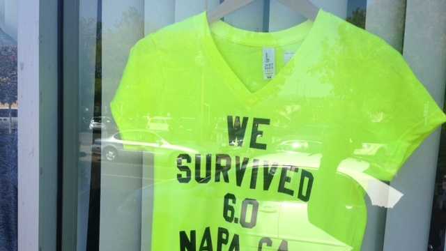 This t-shirt was on display Monday at a printing shop in downtown Napa.