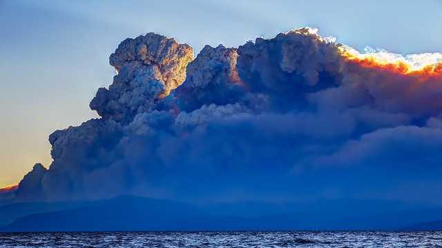 Here's a unique view of the King Fire from Lake Tahoe on Thursday (Sept. 18, 2014).