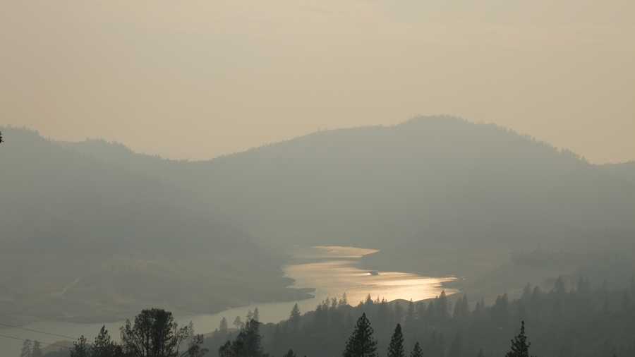 This is a view of the smoke at 5 p.m. Sunday from above the Enterprise Bridge in Feather Falls (Sept. 21, 2014).