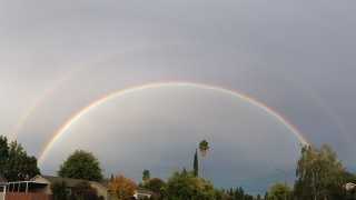 A double rainbow in Roseville on Monday afternoon (Oct. 20, 2014).