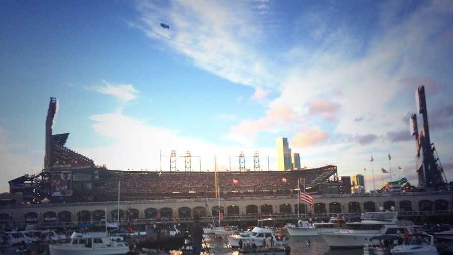 Outside AT&T Park during Game 3 of the 2014 World Series. (Oct. 24, 2014)