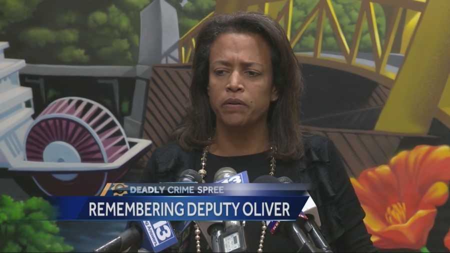 Susan Oliver spoke Monday about her husband, slain deputy Danny Oliver.