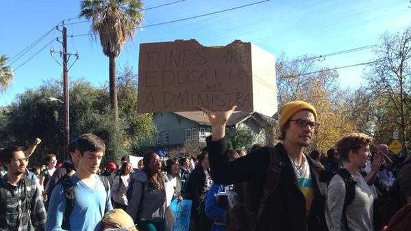 Photos: UC Davis students walk out, march in tuition protest