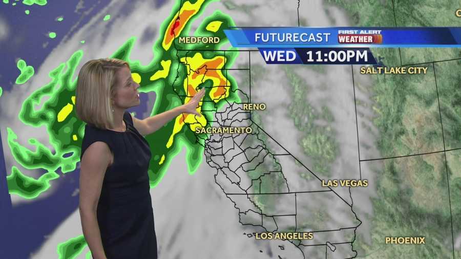 KCRA 3 First Alert Meteorologist Eileen Javora shows when to expect the rain and wind to pick up.