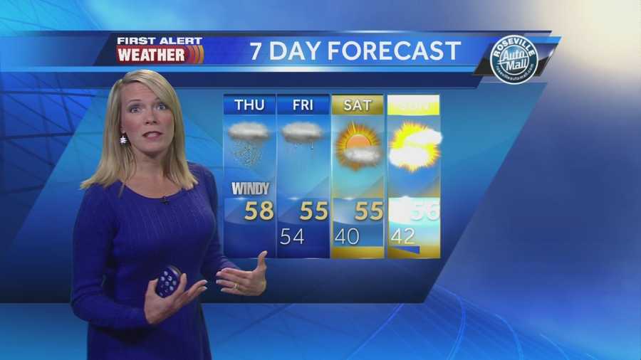 KCRA 3 First Alert Weather meteorologist Tamara Berg shows us what to expect as a large storm system enters the Sacramento region.