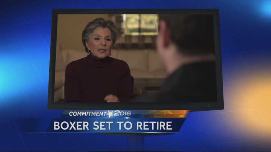 Barbara Boxer has announced she will not run for reelection in 2016.