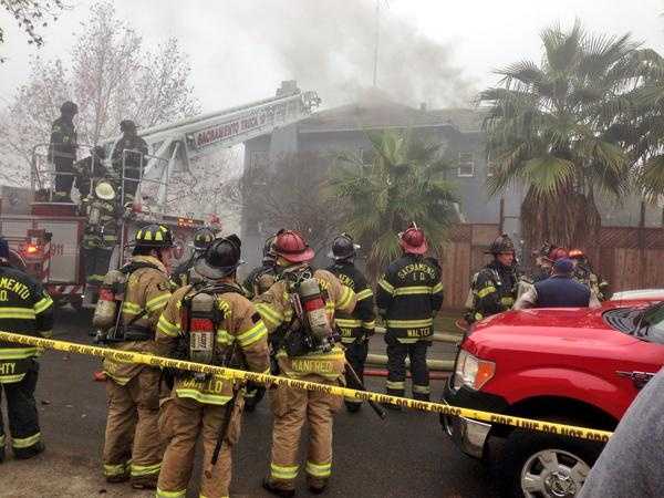 Photos: Firefighters Injured Battling Sacramento House Fire