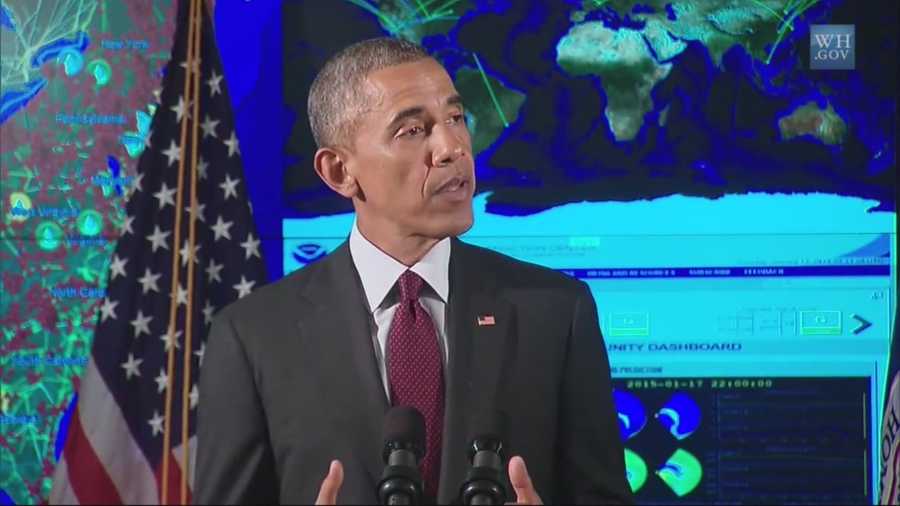 President Obama is in Palo Alto at Stanford University to speak at a cyber summit.