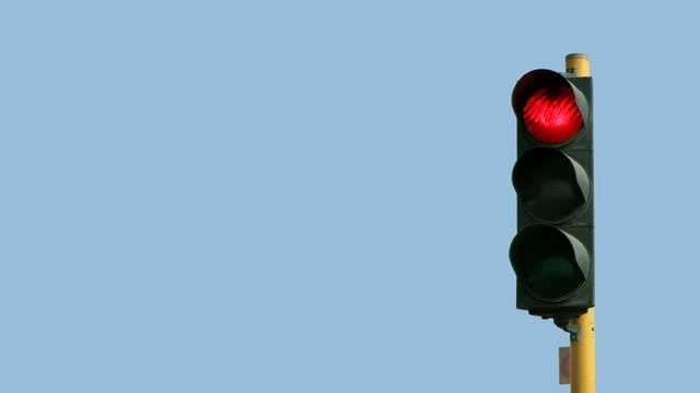 the traffic light is red you have to stop