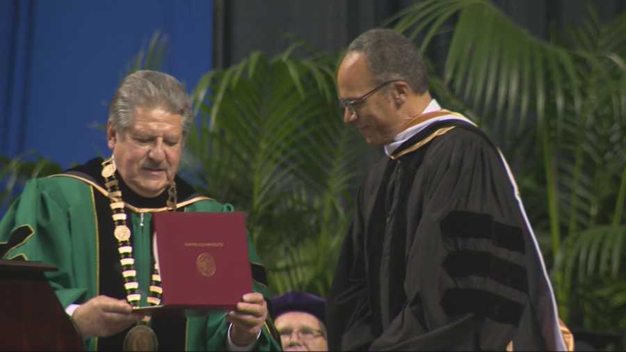You know him as NBC anchor man Lester Holt, but now you can call him Dr. Lester Holt. he returned to his hometown and recveived and honorary doctorate from Sacramento State and spoke to graduates.
