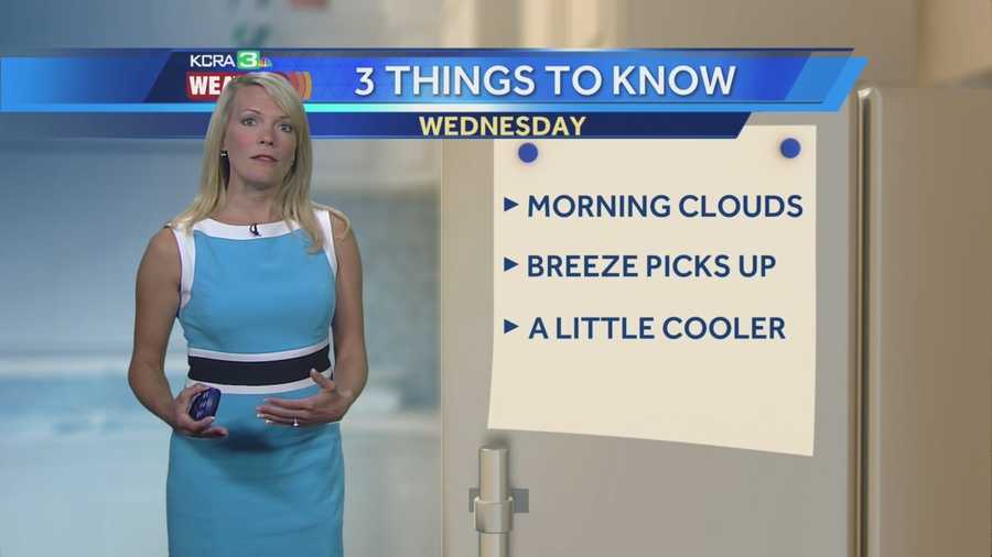 KCRA 3 Weather meteorologist Tamara Berg explains the three things to expect today.
