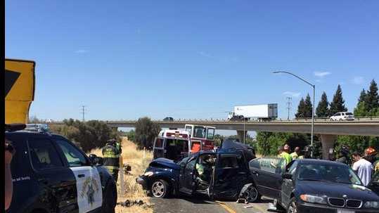 Lanes reopen on I-80 in West Sac after 9-vehicle crash