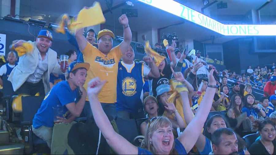 Warriors' fans honked their horns and danced in streets throughout the San Francisco Bay Area to celebrate their team's first NBA title in 40 years.