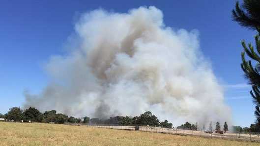Grass fire burning south of Escalon. (June 18, 2015)