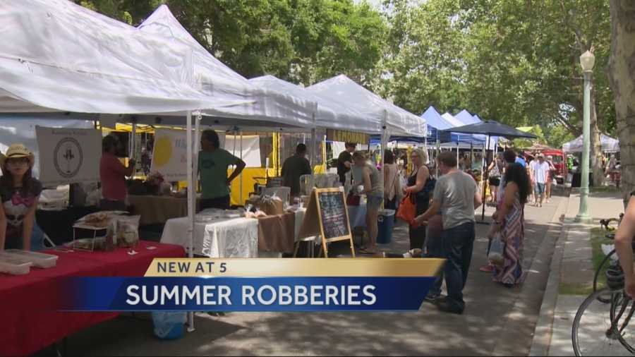 Sacramento police are warning people to be on the lookout as the number of robberies increases during summer.