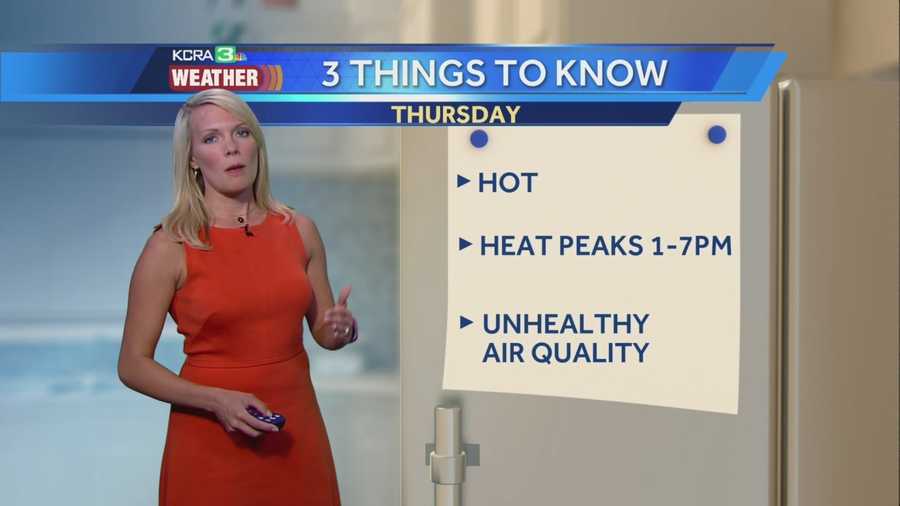 KCRA 3 Meteorologist Tamara Berg times out when the heat will peak and how long it will last.