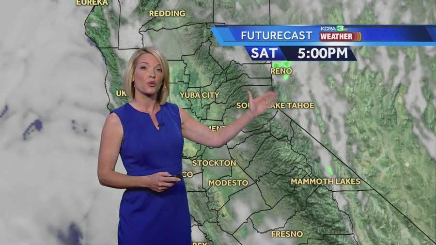 KCRA 3 Meteorologist Eileen Javora shows how much our temps will drop and where to expect thunderstorms.