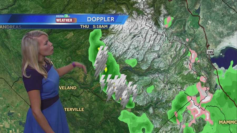 KCRA 3 Weather meteorologist Tamara Berg Tracking more thunderstorms in northern California.