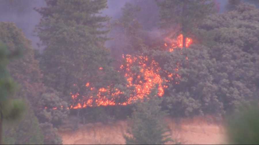 According to Cal Fire spokesman Daniel Berlant the ‘Lowell Fire’ burning in Nevada County is approximately 1,500 acres and only about 5 percent contained.