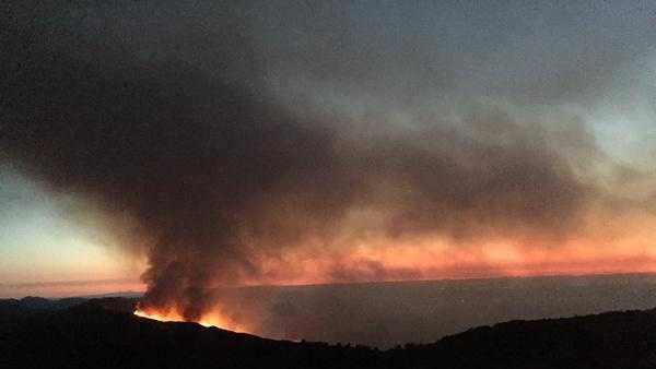 Wragg Fire near Lake Berryessa (July 29, 2015)