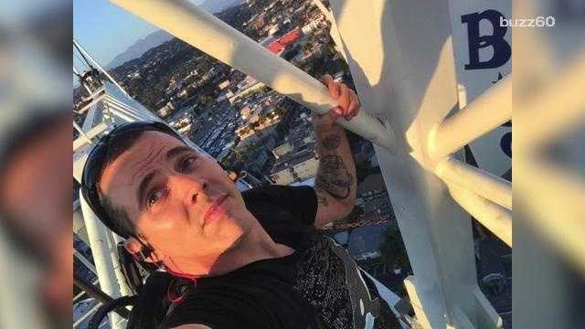 'Jackass' star Steve-O was arrested for staging a dangerous stunt on top of a 10-story crane in Hollywood to protest SeaWorld. Sean Dowling (@seandowlingtv) has more.