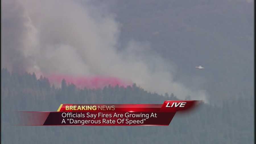 KCRA 3's Mark Finan describes the wind and dry conditions as crews battle multiple fires in Tuolumne County.