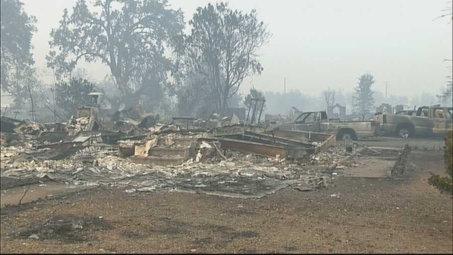 Fire crews are desperately trying to contain a wildifre in Lake County which has already destroyed hundreds of homes and continues to threatens thousands more.