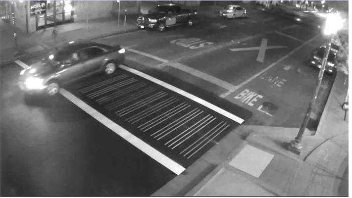 The Sacramento Police Department released a photo from a Sacramento Police Department’s Police Observation Device showing the suspect vehicle driving through the intersection of 20th and K streets on Oct. 7, 2015.