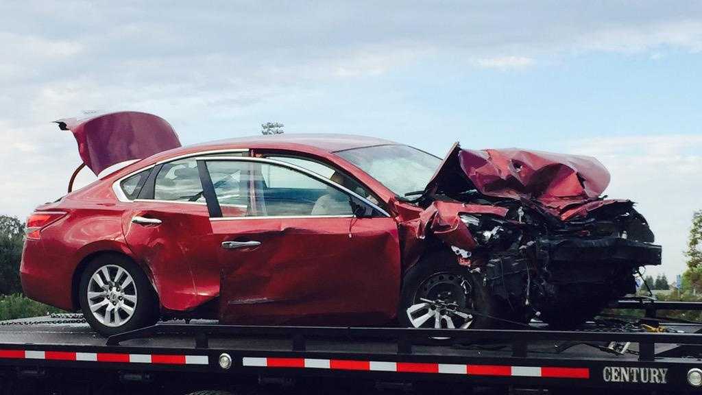 Photos CHP officer injured in Stockton crash
