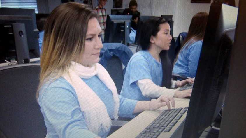 Inmates at the Folsom Women's Facility work on design projects during California Prison Industry Authority's Autodesk program on Thursday, Nov. 19, 2015.