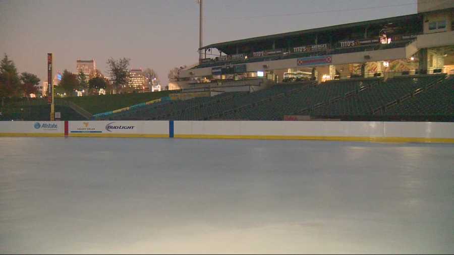 The opening of the Raley Field ice rink was delayed because organizers can't keep the ice from melting. One of the chillers went down, making it hard to keep the ice frozen.