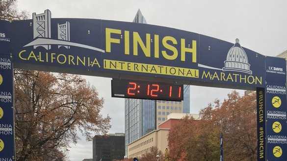 Elisha Barno of Kenya won the 2015 California International Marathon.