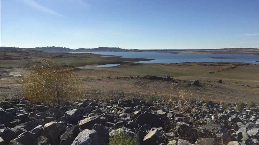 The story of Folsom Lake's dropping water-levels was a constant story during the state's ongoing drought. By mid-November, when this photo was taken, the lake was nearing historic-low water levels caused by a lack of rain and Sierra snowpack.