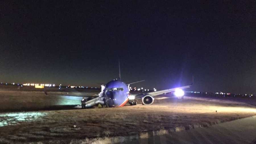A Southwest Airlines plane crash landed in Nashville on Tuesday, Dec. 15, 2015. Twitter user Ahmad AZ (@zadamha) was a passenger on the plane and tweeted this photo.