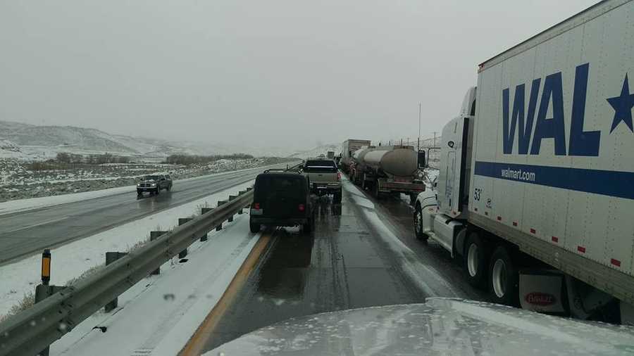 A series of crashes caused a closure of Interstate 80 near Reno, Nevada. (Dec. 24, 2015)