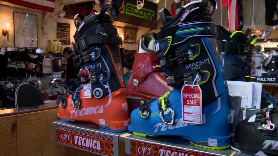 Stores stock up on skiing and snowboarding equipment as the winter sports season kicks off in the Sierra thanks to recent snow storms.