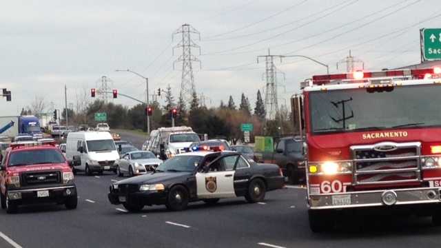 All southbound lanes of Howe Avenue in Sacramento were closed south of Highway 50 because of fuel in the roadway, according to Sacramento police.
